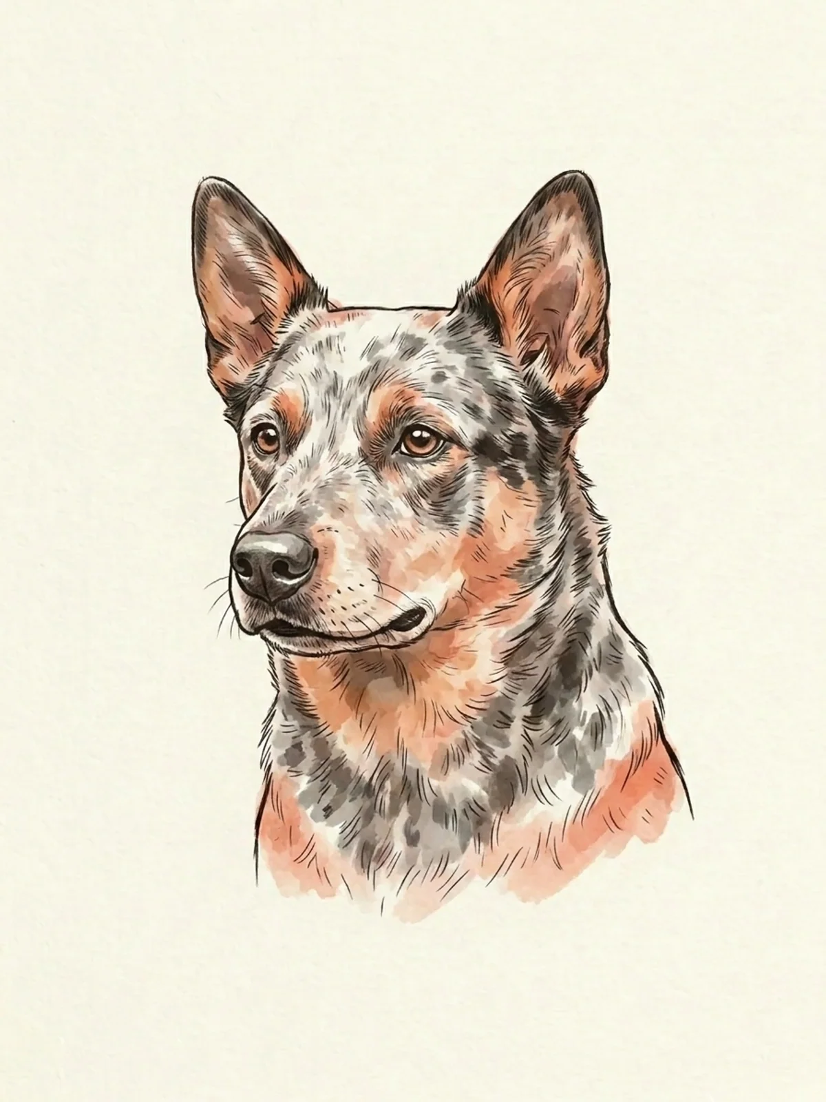 Australian Cattle Dog — editorial illustration
